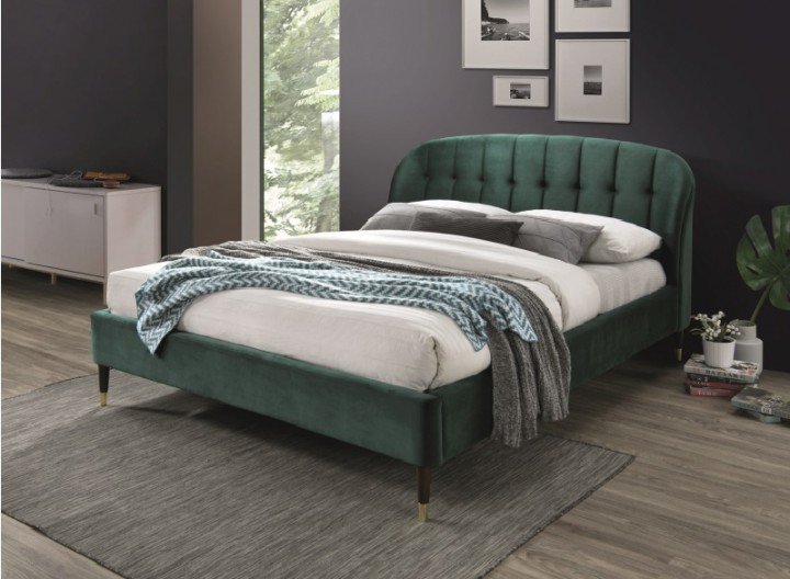 Кровать Signal Liguria Velvet 160х200 Зеленый